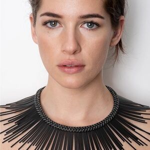 Chic Black and Silver Women's Necklace